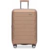 imageTravelers Choice Pagosa Indestructible Hardshell Expandable Spinner Luggage Black 22Inch CarryonLatte Beige