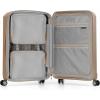 imageTravelers Choice Pagosa Indestructible Hardshell Expandable Spinner Luggage Black 22Inch CarryonLatte Beige