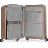 imageTravelers Choice Pagosa Indestructible Hardshell Expandable Spinner Luggage Black 22Inch CarryonLatte Beige