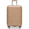 imageTravelers Choice Pagosa Indestructible Hardshell Expandable Spinner Luggage Black 22Inch CarryonLatte Beige