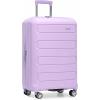 imageTravelers Choice Pagosa Indestructible Hardshell Expandable Spinner Luggage Black 22Inch CarryonLavender