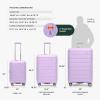imageTravelers Choice Pagosa Indestructible Hardshell Expandable Spinner Luggage Black 22Inch CarryonLavender