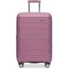 imageTravelers Choice Pagosa Indestructible Hardshell Expandable Spinner Luggage Black 22Inch CarryonMauve
