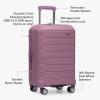 imageTravelers Choice Pagosa Indestructible Hardshell Expandable Spinner Luggage Black 22Inch CarryonMauve