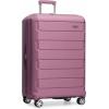 imageTravelers Choice Pagosa Indestructible Hardshell Expandable Spinner Luggage Black 22Inch CarryonMauve