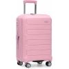 imageTravelers Choice Pagosa Indestructible Hardshell Expandable Spinner Luggage Black 22Inch CarryonPink