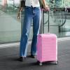 imageTravelers Choice Pagosa Indestructible Hardshell Expandable Spinner Luggage Black 22Inch CarryonPink