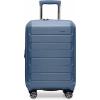 imageTravelers Choice Pagosa Indestructible Hardshell Expandable Spinner Luggage Black 22Inch CarryonSlate Blue