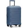 imageTravelers Choice Pagosa Indestructible Hardshell Expandable Spinner Luggage Black 22Inch CarryonSlate Blue