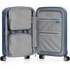 imageTravelers Choice Pagosa Indestructible Hardshell Expandable Spinner Luggage Black 22Inch CarryonSlate Blue