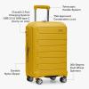 imageTravelers Choice Pagosa Indestructible Hardshell Expandable Spinner Luggage Black 22Inch CarryonYellow
