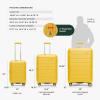 imageTravelers Choice Pagosa Indestructible Hardshell Expandable Spinner Luggage Black 22Inch CarryonYellow