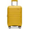 imageTravelers Choice Pagosa Indestructible Hardshell Expandable Spinner Luggage Black 22Inch CarryonYellow