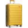 imageTravelers Choice Pagosa Indestructible Hardshell Expandable Spinner Luggage Black 22Inch CarryonYellow