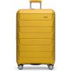 imageTravelers Choice Pagosa Indestructible Hardshell Expandable Spinner Luggage Black 22Inch CarryonYellow