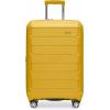 imageTravelers Choice Pagosa Indestructible Hardshell Expandable Spinner Luggage Black 22Inch CarryonYellow