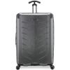 imageTravelers Choice Polycarbonate Hardside Expandable Spinner Luggage Brushed Metal Silverwood I 21InchGray