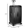 imageTravelers Choice Ultimax II 26quot Medium Trunk Spinner Luggage Tie Down Straps Matte Navy Checked InchMatte Black