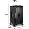 imageTravelers Choice Ultimax II 26quot Medium Trunk Spinner Luggage Tie Down Straps Matte Navy Checked InchMatte Black