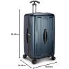 imageTravelers Choice Ultimax II 26quot Medium Trunk Spinner Luggage Tie Down Straps Matte Navy Checked InchMatte Navy