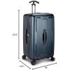 imageTravelers Choice Ultimax II 26quot Medium Trunk Spinner Luggage Tie Down Straps Matte Navy Checked InchMatte Navy
