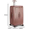 imageTravelers Choice Ultimax II 26quot Medium Trunk Spinner Luggage Tie Down Straps Matte Navy Checked InchRose Pink