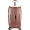 imageTravelers Choice Ultimax II 26quot Medium Trunk Spinner Luggage Tie Down Straps Matte Navy Checked InchRose Pink