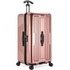 imageTravelers Choice Ultimax II 26quot Medium Trunk Spinner Luggage Tie Down Straps Matte Navy Checked InchRose Pink