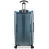 imageTravelers Choice Ultimax II 26quot Medium Trunk Spinner Luggage Tie Down Straps Matte Navy Checked InchTeal