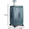 imageTravelers Choice Ultimax II 26quot Medium Trunk Spinner Luggage Tie Down Straps Matte Navy Checked InchTeal