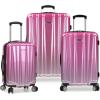 imageTravelers Choice Womens Ruma II Expandable Luggage with Spinner Wheels Ombre Pink 30quot LargeOmbre Pink