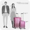 imageTravelers Choice Womens Ruma II Expandable Luggage with Spinner Wheels Ombre Pink 30quot LargeOmbre Pink