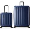 imageTravelers Choice Art of Travel 2PC Hardside Expandable Luggage Set with Spinner Wheels Green LargeNavy