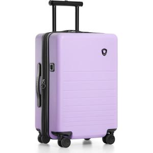 imageTravelers Choice Markham Hardside Expandable Luggage with Double Spinner Wheels CarryOn 21Inch Suitcase PurplePurple