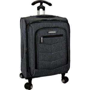 imageTravelers Choice Polycarbonate Hardside Expandable Spinner Luggage Brushed Metal Silverwood I 21InchGray