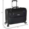 imageTravelers Choice CarryOn Softside 8Wheeled Spinner Garment Bag Luggage Black 21Inch