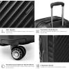 imageTravelers Choice Elm 2PC Hardside Spinner Luggage Set  Matte NavyMatte Black