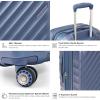 imageTravelers Choice Elm 2PC Hardside Spinner Luggage Set  Matte NavyMatte Navy