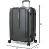 imageTravelers Choice New London II Hardside Expandable Spinner Luggage Gray CheckedMedium 26InchGray