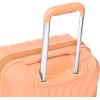imageTravelers Choice Phenom 3PC Polycarbonate Spinner Luggage Set TSA Lock White ampamp PinkCheerful Tangerine