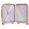 imageTravelers Choice Phenom 3PC Polycarbonate Spinner Luggage Set TSA Lock White ampamp PinkCheerful Tangerine