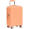 imageTravelers Choice Phenom 3PC Polycarbonate Spinner Luggage Set TSA Lock White ampamp PinkCheerful Tangerine
