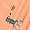 imageTravelers Choice Phenom 3PC Polycarbonate Spinner Luggage Set TSA Lock White ampamp PinkCheerful Tangerine