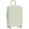 imageTravelers Choice Phenom 3PC Polycarbonate Spinner Luggage Set TSA Lock White ampamp PinkMint