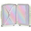 imageTravelers Choice Phenom 3PC Polycarbonate Spinner Luggage Set TSA Lock White ampamp PinkMint