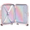 imageTravelers Choice Phenom 3PC Polycarbonate Spinner Luggage Set TSA Lock White ampamp PinkWhite  Pink