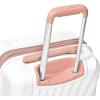 imageTravelers Choice Phenom 3PC Polycarbonate Spinner Luggage Set TSA Lock White ampamp PinkWhite  Pink