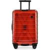imageTravelers Choice Transparent Hardside Spinner Luggage Translucent CarryOn 22InchRed