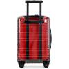 imageTravelers Choice Transparent Hardside Spinner Luggage Translucent CarryOn 22InchRed