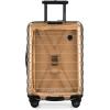 imageTravelers Choice Transparent Hardside Spinner Luggage Translucent CarryOn 22InchTan